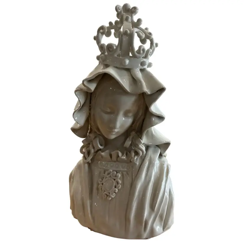 Made In Italy Madonna Or Female Bust Porcelain