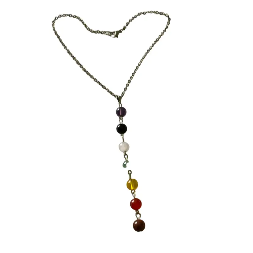 Vintage Chakras Costume Jewelry Necklace