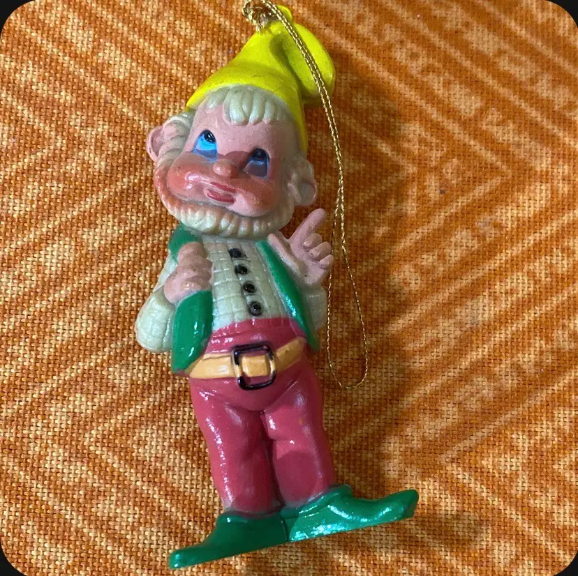 Vintage Elf Pixie Ornament