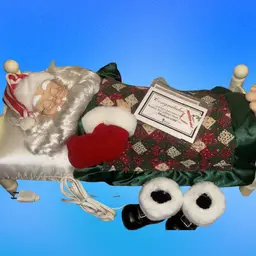 Vtg 90s Telco Sleeping Santa Motion-ettes