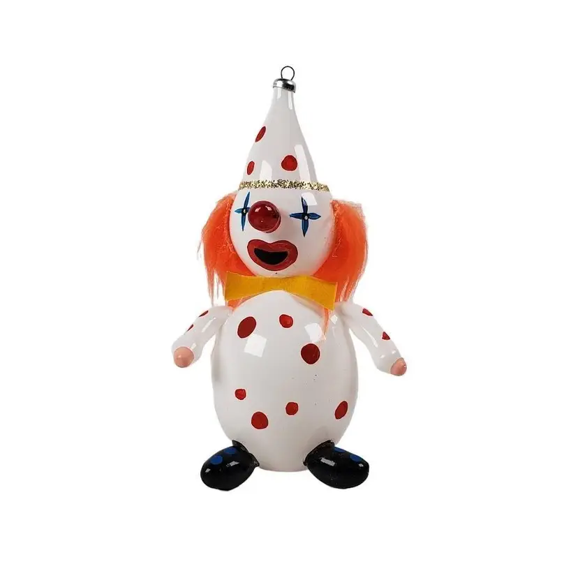 Soffieria De Carlini Glass Ornament Circus Clown Hand Blown Made Italy Vintage