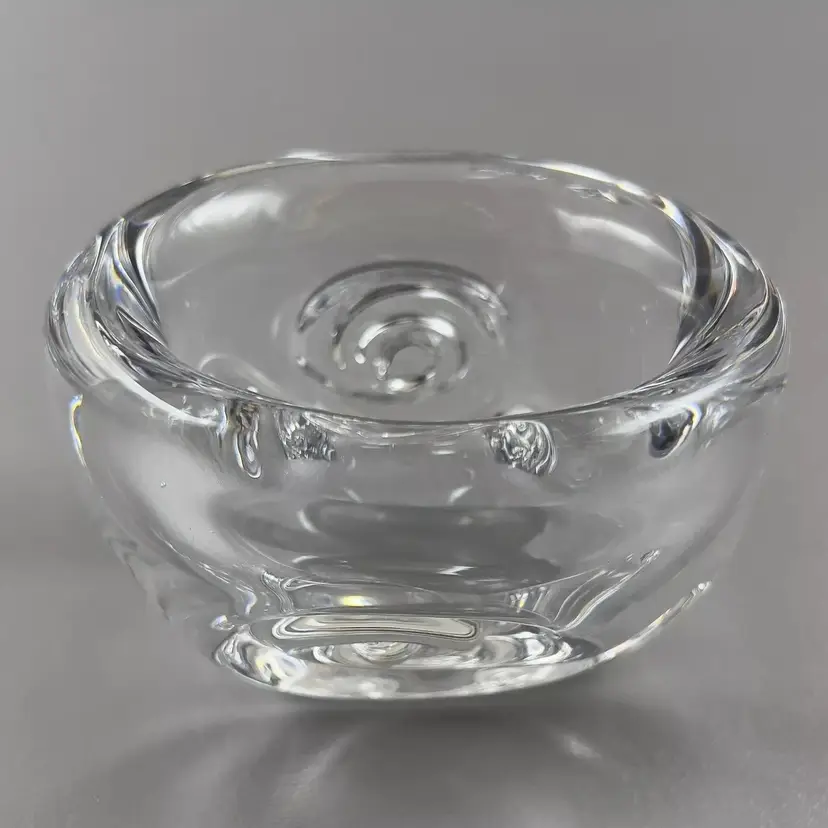 Vintage Kosta Boda Bowl By Goran Warff Swedish Art Glass 5958 Clear 3"X4"