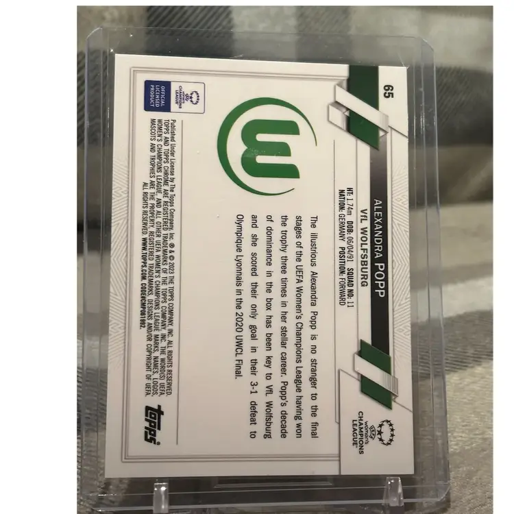 Alexandra Popp 41/199 Pink Prism Refractor - 2022/2023 Topps Chrome UEFA Women’s Champion League