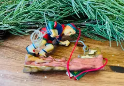 7 Available Kurt Adler Rock Climber Christmas Ornament Red, Green, Blue 4" X 4"