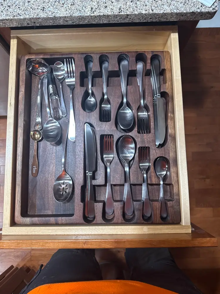 The Black Walnut Heritage Flatware Organizer