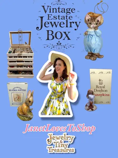 Variety Of Vintage Estate Jewelry- Let’s Dig Through My Jewelry Box! I Also Have Vintage Beatrix Potter Figurines! 
