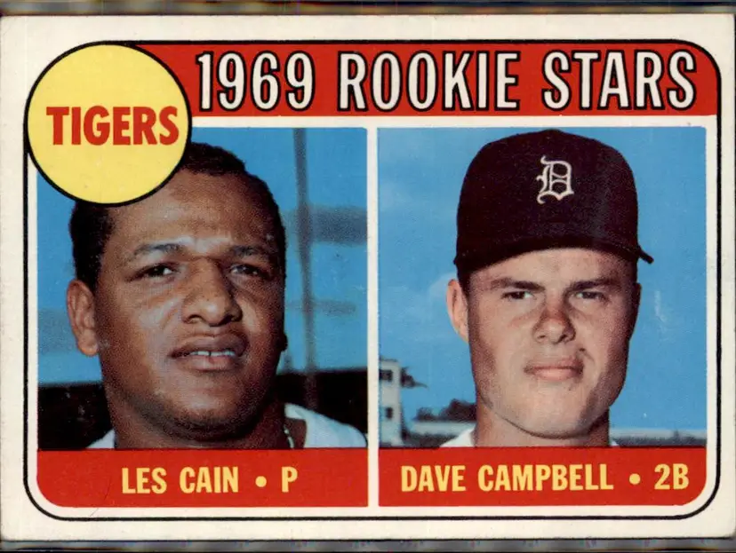 1969 Topps #324 Tigers 1969 Rookie Stars (Cain / Campbell) RC - ( pk3 ) - Detroit Tigers
