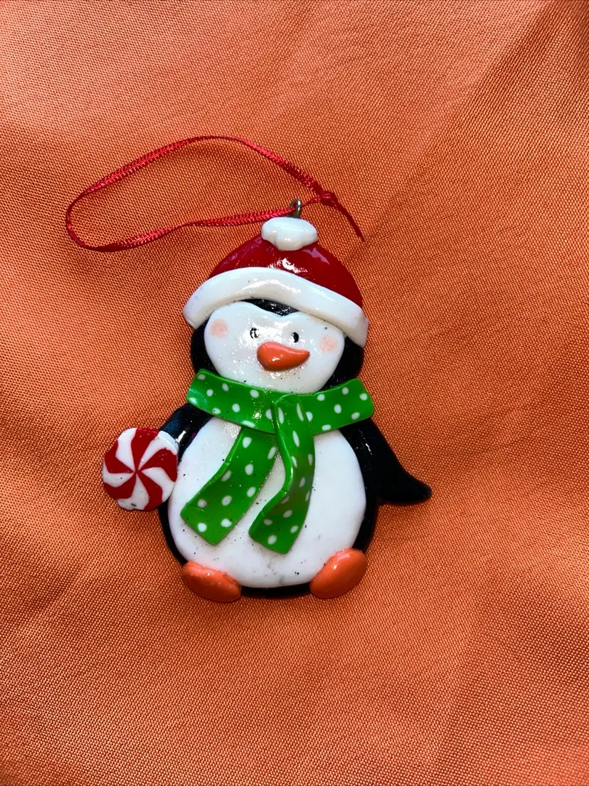 vintage glass ornament Penguin