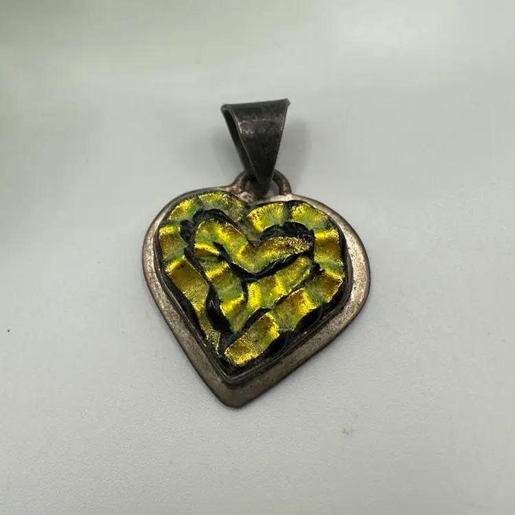 Sterling Silver 950 Heart Pendant