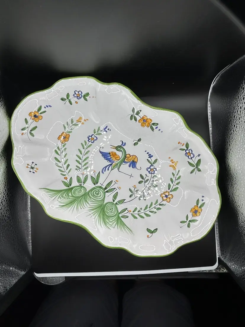 Rare Paci Torgiano Italy Hand Painted Pottery Serving Platter
