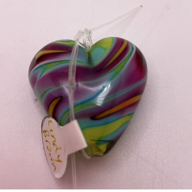 Multicolor Glass Bead by Lindy Brown Studio Art 1”
