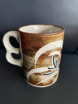 Double-handled Speckled Stoneware Mug (Japan)