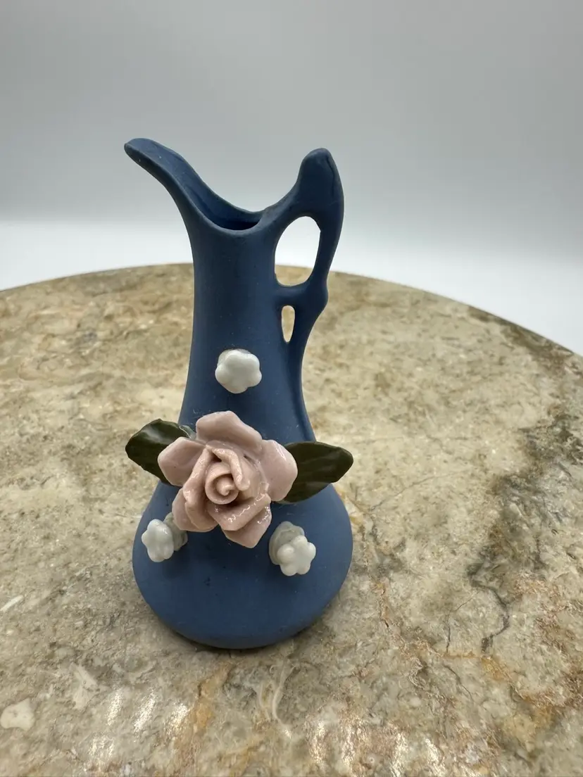 Vintage Ceramic Miniature Pitcher Marked Japan