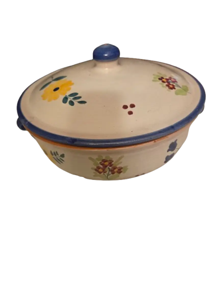 Solimene Handpainted Covered Dish