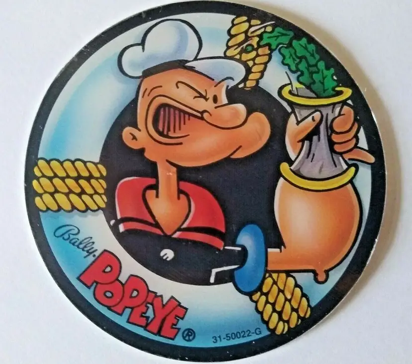 Popeye The Sailor Pinball Coaster Original Plastic Promo Game Vintage