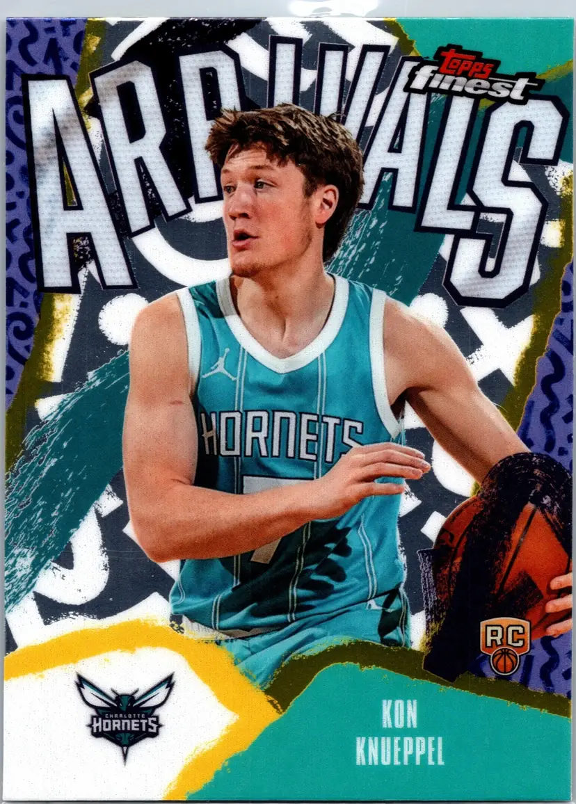 2025-26 Topps Finest Kon Knueppel #A-4 Arrivals RC Hornets