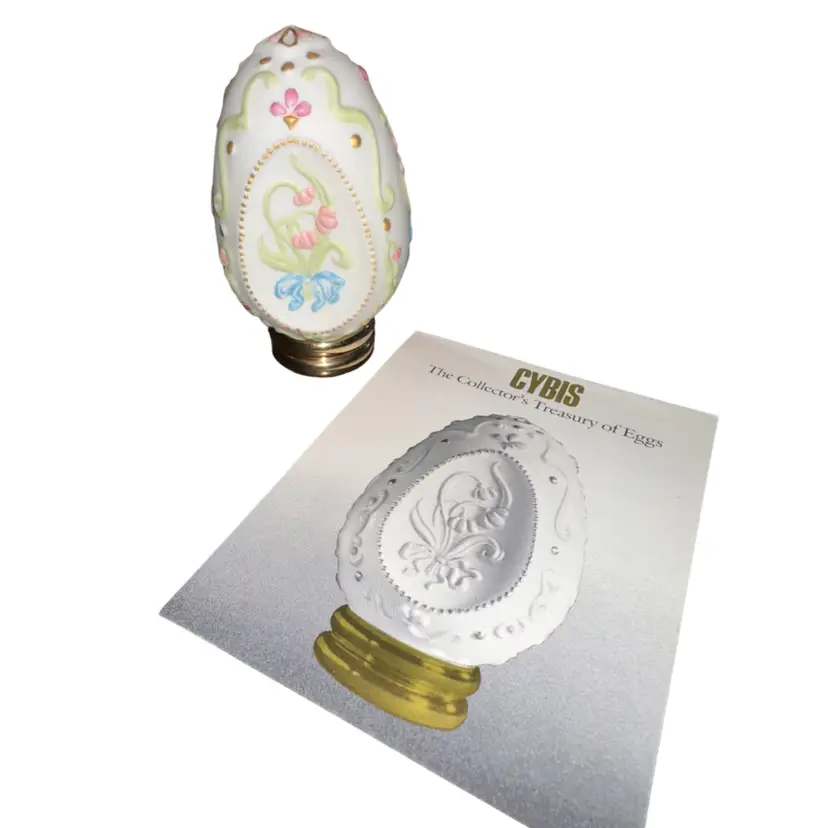 The Franklin Mint Cybis Porcelain Egg W/Stand And Certificate