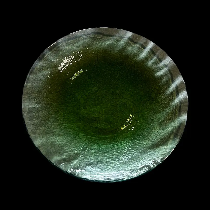 Recycled Glass Green Plate Textured MCM