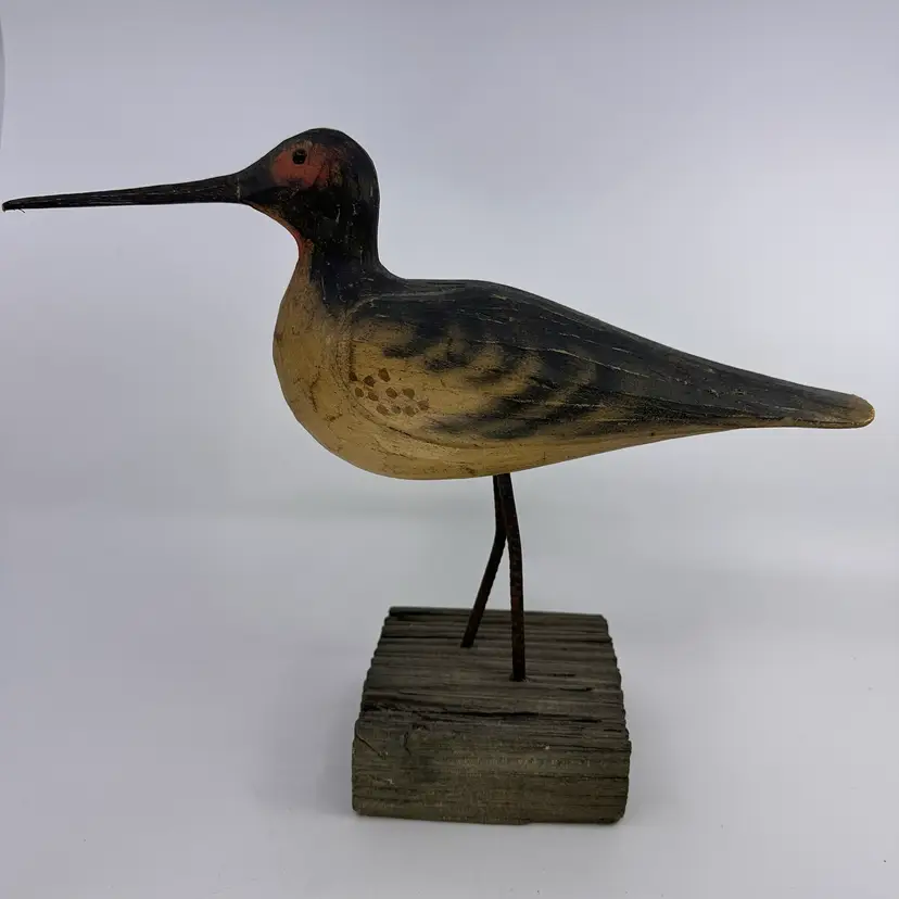 Wooden Carved Shorebird