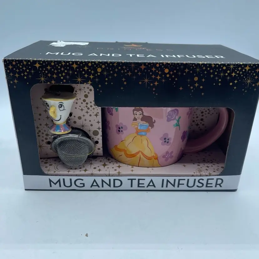Disney Princess Belle Mug & Chip Tea Infuser Gift Set – Beauty and the Beast