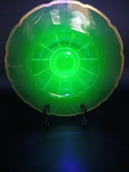 Large Uranium Glass Bowl