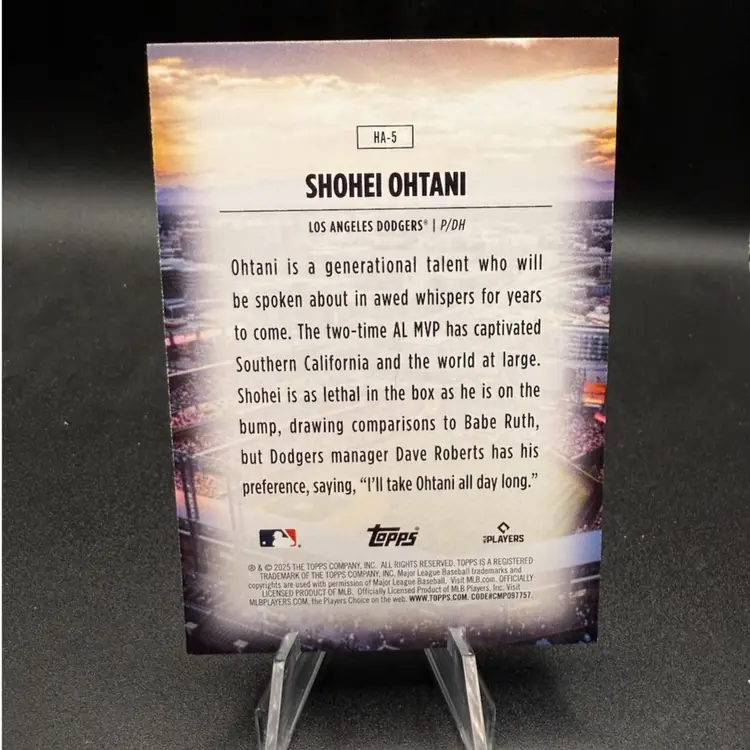 Shohei Ohtani HFA #HA-5 2025 Topps Series 1 Los Angeles Dodgers