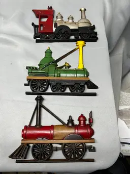 Set Of 3 1969 Sexton Metal Train Wall Hangers