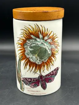 Vtg Portmeirion Botanic Garden Storage Jar W Lid “cactus Grandiflorus”