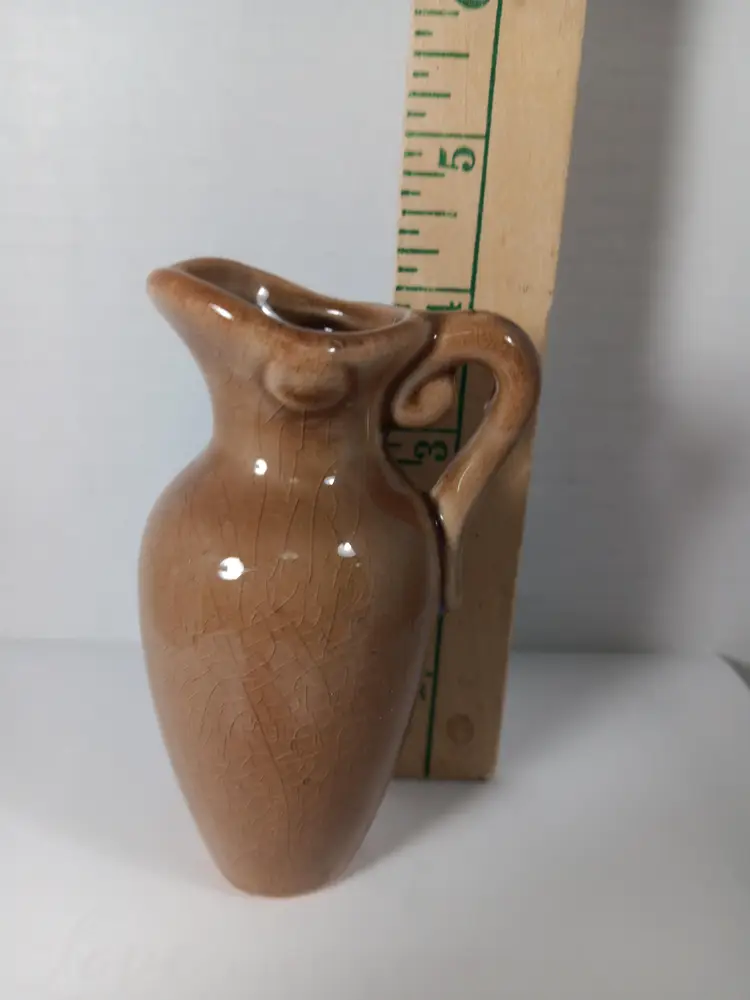 Vintage Ceramic Crackle Glaze Pitcher