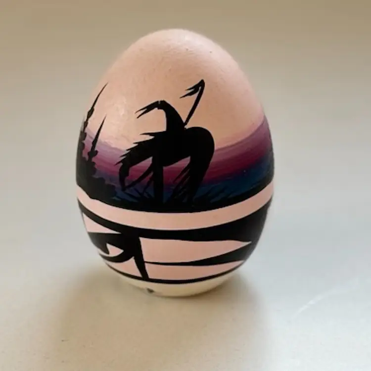 Signed Navajo Ceramic Egg