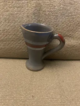 Hand Made Small Pitcher 3 1/4 X 2 1/4 X 3 5/8 Inches