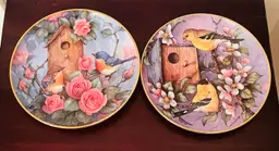 Royal Doulton Bird Plates Set of 2 Carolyn Shores Wright Fine Bone China Wall Decor
