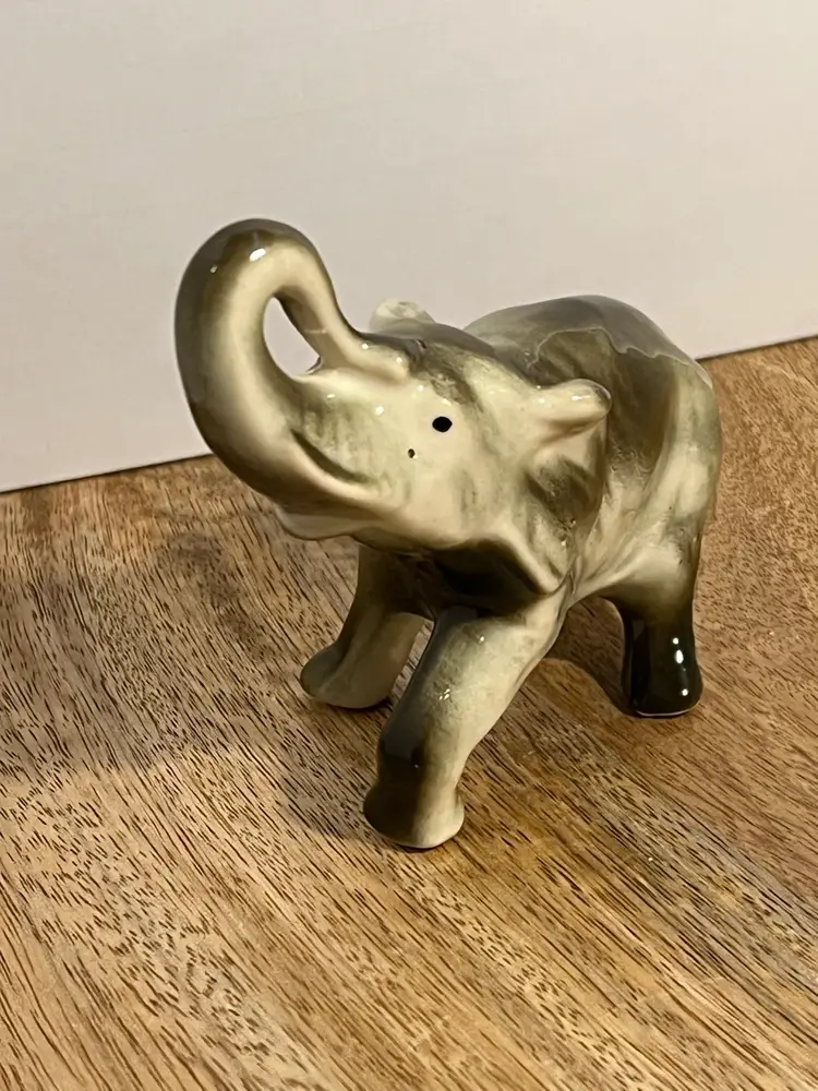 Trunk Up Ceramic Elephant