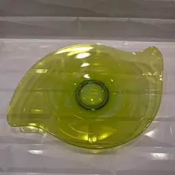 Mid Century Green Viking Glass Epic Lime Green Atomic Platter