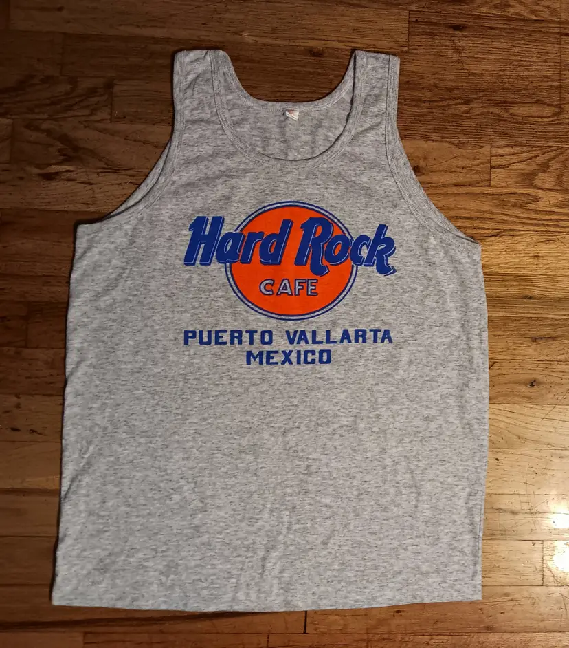 vintage single stitch Hard Rock Cafe tank top DEADSTOCK Puerto Vallarta shirt ID-177991840285