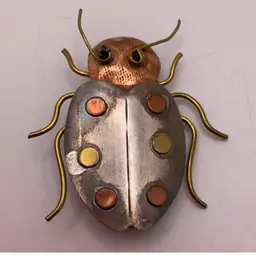 LBB Beetle Ladybug Brooch 2” Metal