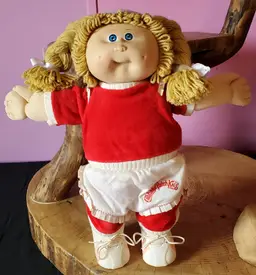Vintage 1986 Cabbage Patch Kid Girl With Her HTF Workout Outfit and Sweatband