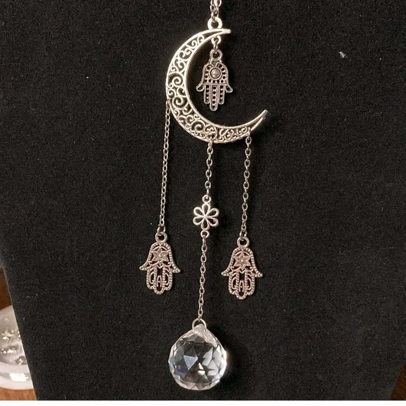 Hamsa Hand Handmade By Me Sun Catcher 8” Long