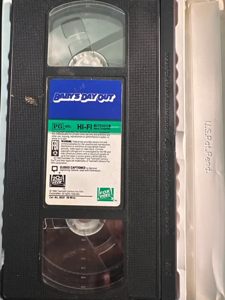 Vintage "Baby's Day Out" 1994 John Hughes Family Comedy Film VHS Tape