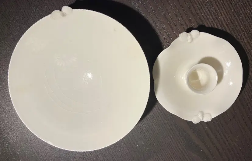 2-piece Studio Pottery Bowl and Candleholder Signed