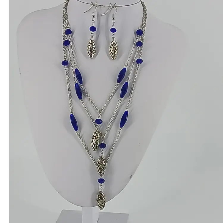 Three Bib Necklace and Earrings Sets