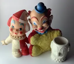 Vintage Clown Bundle Dolls Ceramic