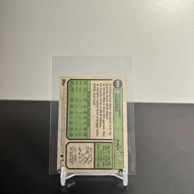 Yordan Alvarez Houston Astros 2023 Topps heritage mini 025/100