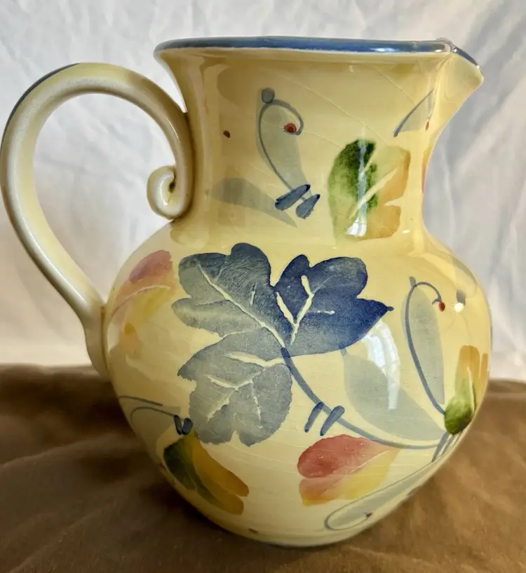 Beautiful Large 2qt Pitcher, Ceramiche Alfa Italian Made for Crate And Barrel