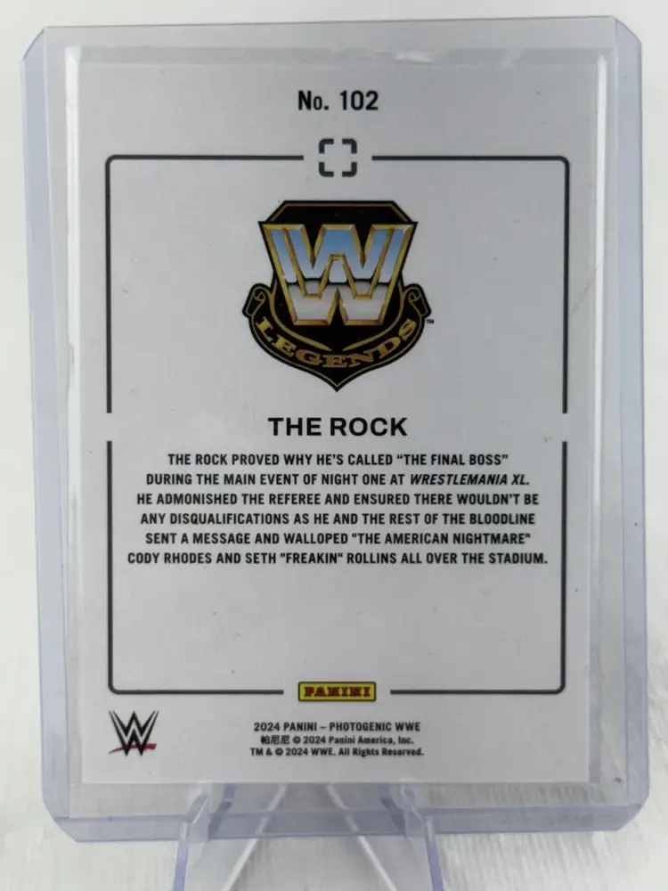 2024 Panini Photogenic WWE #102 The Rock