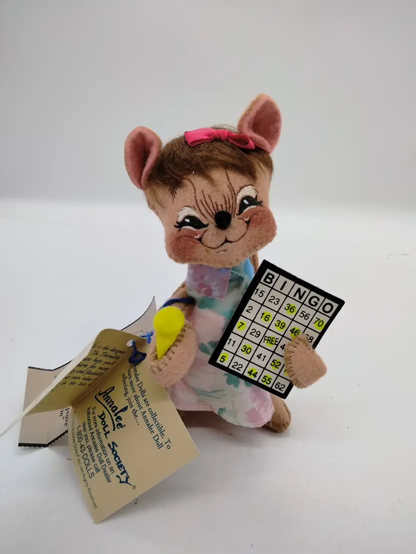 Vintage Annalee 1999 7 In Bingo Mouse Girl #227699 Choose Face Expression