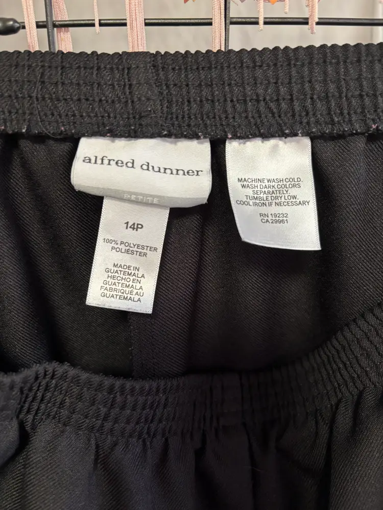 Alfred Dunner Ladies Sz 14 Black Pants