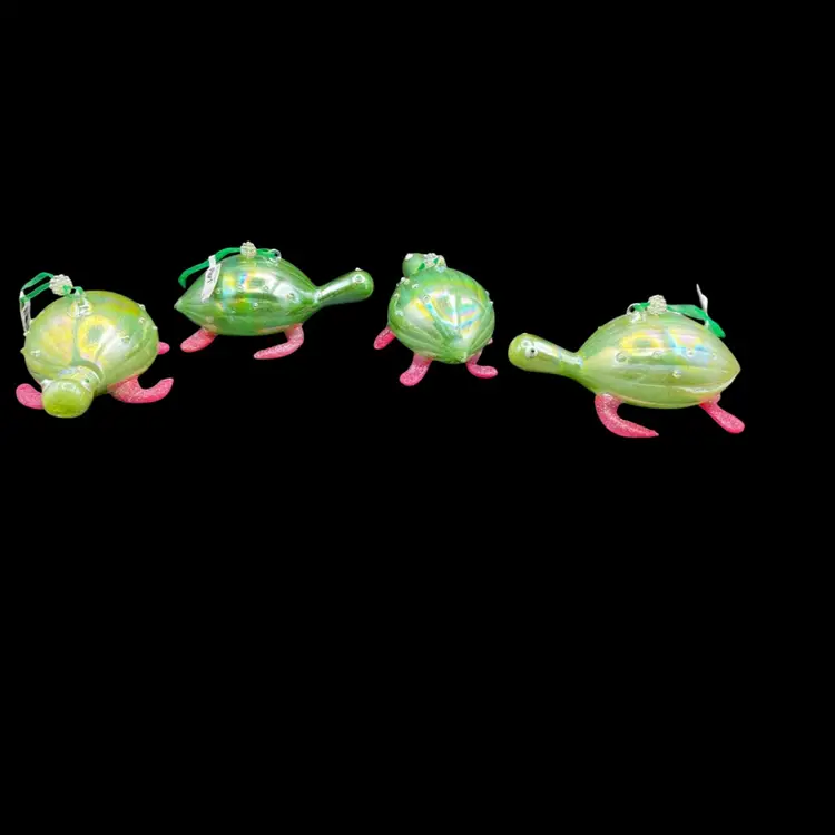 Vintage Pier One Blown Glass Turtle Ornament
Green With Pink Fins  
$5 Each Or 2 For $8
Several Available If Interested In Larger Quantities - Please DM Me