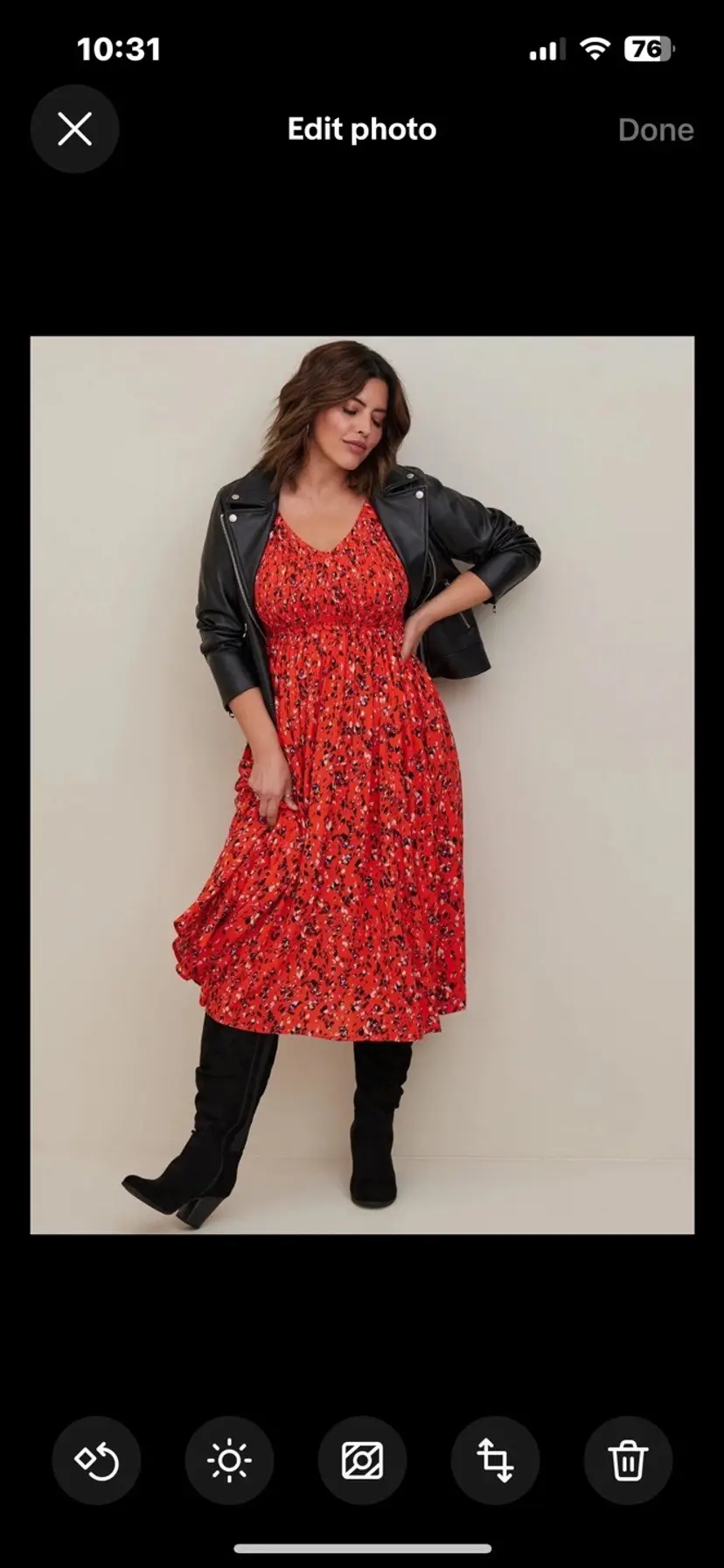 Torrid Size 6X Plus Size Orange Dress New