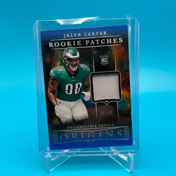 2023 Panini Origins Jalen Carter Rookie Patches Blue /49 Philadelphia Eagles